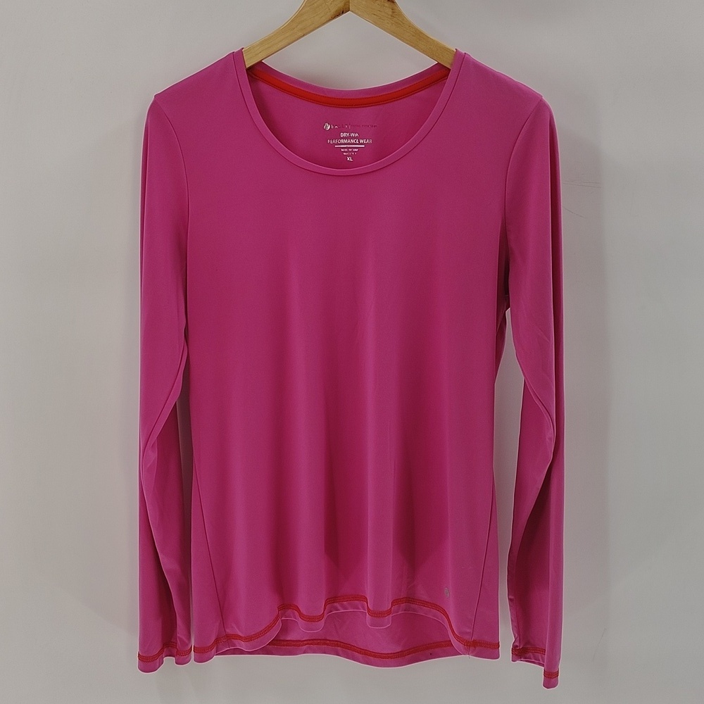Bally Workout Top XL Pink Long Sleeve